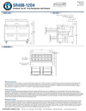 Hoshizaki SR48B-12D4 official dimension drawing with front, side, pan layout and drawer travel