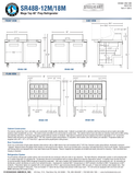 Hoshizaki SR48B-12M-18M official shared dimension sheet and labeled ingredient-pan layouts; drawing captions retain A-series suffixes