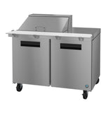 Hoshizaki SR48B-12M 48" 12-Pan Stainless Steel Mega Top Prep Refrigerator