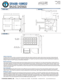 Hoshizaki SR48B-18MD2 official dimension sheet, ingredient-rail layout and drawer construction; see specification notes for manufacturer reference qualifications