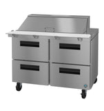 Hoshizaki SR48B-18MD4 48" 18-Pan 4-Drawer Mega Top Prep Refrigerator