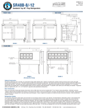 Hoshizaki official SR48B-8 and SR48B-12 drawings; SR48B-12 is labeled on the right with its 12-pan layout
