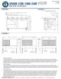 Hoshizaki SR60B-12M-18M-24M official shared dimension sheet and labeled ingredient-pan layouts