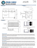 Hoshizaki SR60B-24MD2 official dimension sheet, ingredient-rail layout and drawer construction; see specification notes for manufacturer reference qualifications
