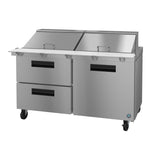 Hoshizaki SR60B-24MD2 60" 24-Pan 2-Drawer/1-Door Mega Top Prep Refrigerator