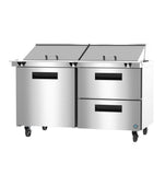 Hoshizaki SR60B-24MD2R 60" 24-Pan 2-Drawer/1-Door Mega Top Prep Refrigerator - Right Drawers