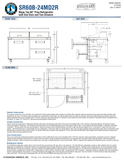 Hoshizaki SR60B-24MD2R official dimension sheet, ingredient-rail layout and drawer construction; see specification notes for manufacturer reference qualifications
