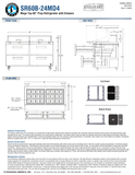 Hoshizaki SR60B-24MD4 official dimension sheet, ingredient-rail layout and drawer construction; see specification notes for manufacturer reference qualifications