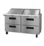 Hoshizaki SR60B-24MD4 60" 24-Pan 4-Drawer Mega Top Prep Refrigerator