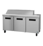 Hoshizaki SR72B-16 72" 16-Pan Stainless Steel Sandwich Prep Refrigerator