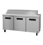 Hoshizaki SR72B-18 72" 18-Pan Stainless Steel Sandwich Prep Refrigerator