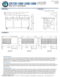 Hoshizaki SR72B-18M-24M-30M official shared dimension sheet and labeled ingredient-pan layouts