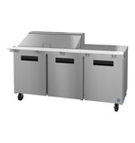 Hoshizaki SR72B-18M 72" 18-Pan Stainless Steel Mega Top Prep Refrigerator