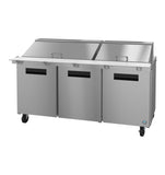 Hoshizaki SR72B-30M 72" 30-Pan Stainless Steel Mega Top Prep Refrigerator