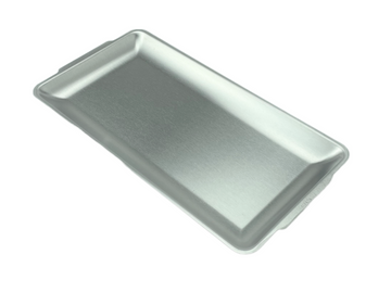 Satin Stainless Steel Rectangular Plate, 14-1/8*7-5/8"