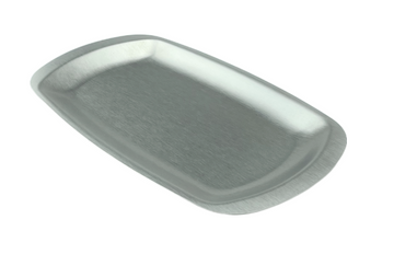 Satin Stainless Steel Rectangular Plate, 9-1/4"*5-3/8"