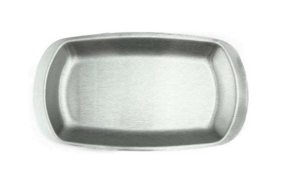 Satin Stainless Steel Rectangular Plate, 9-1/4