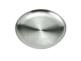 Satin Stainless Steel Round Heavy Duty Plate, 9-15/16"