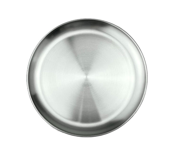Satin Stainless Steel Round Plate, 10-1/4