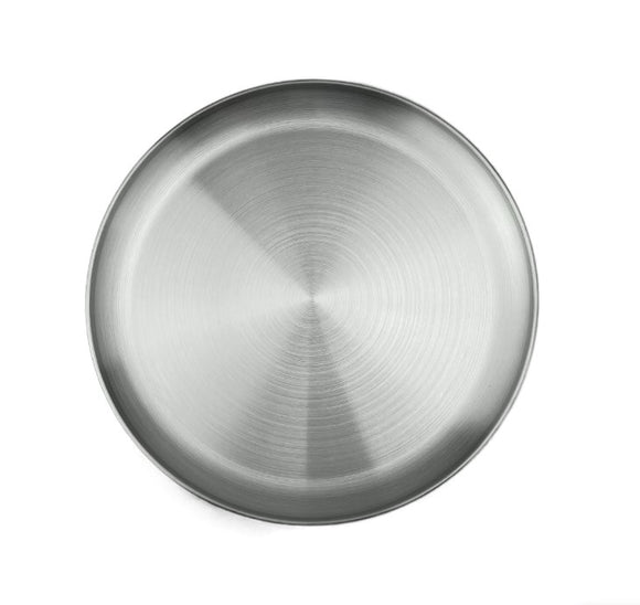 Satin Stainless Steel Round Plate, 11-3/4