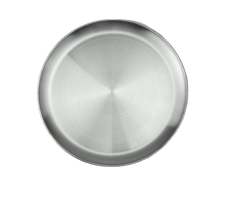 Satin Stainless Steel Round Plate, 13"