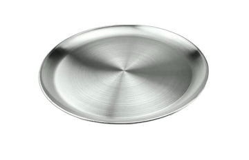 Satin Stainless Steel Round Plate, 13"