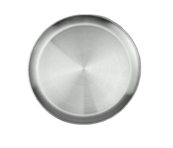 Satin Stainless Steel Round Plate, 13