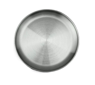 Satin Stainless Steel Round Plate, 6-5/8"