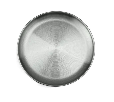 Satin Stainless Steel Round Plate, 6-5/8"