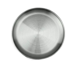 Satin Stainless Steel Round Plate, 9"