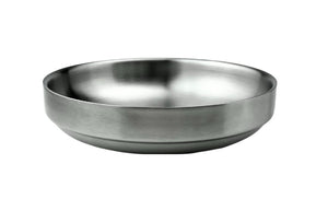 Satin Stainless Steel Shallow Round Bowl (Double Vacuum), 5-1/2"d (14cm)