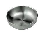 Satin Stainless Steel Shallow Round Bowl (Double Vacuum), 5-1/2"D