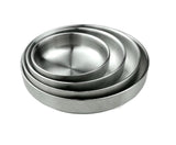 Satin Stainless Steel Shallow Round Bowl (Double Vacuum), 5-1/2"d (14cm)