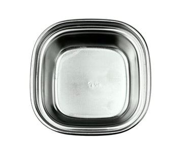 Satin Stainless Steel Sauce Plate Sanding, 3-1/8*3-1/16"D