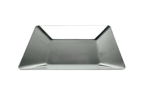 Satin Stainless Steel Square Plate, 6-1/4"