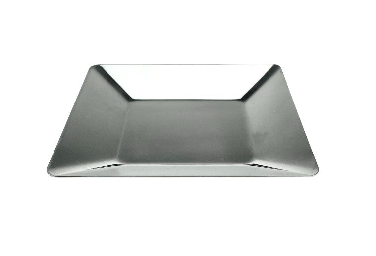 Satin Stainless Steel Square Plate, 6-1/4"