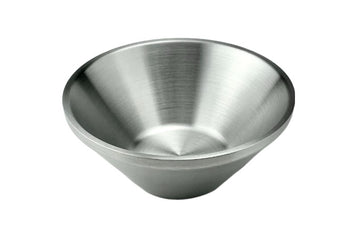Satin Stainless Steel V-Shaped Salad Bowl, 5-7/8"D*2-3/4"H