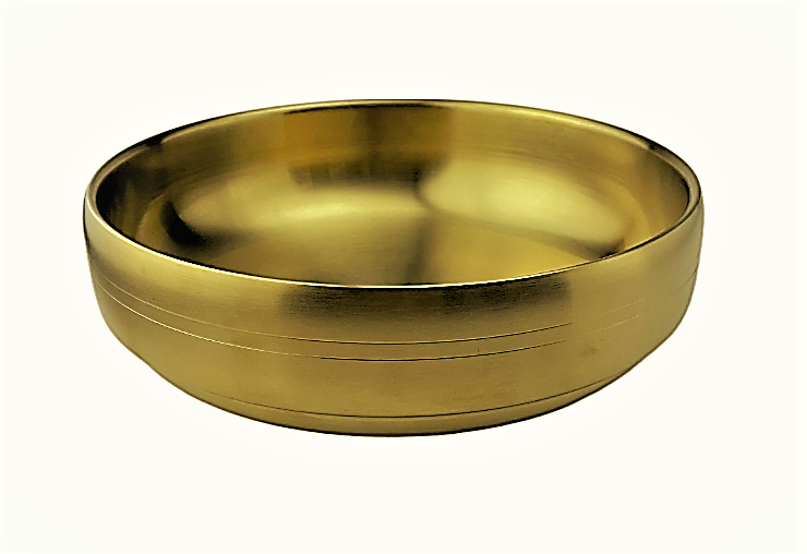 Gold-tone stainless steel noodle bowl, SSG-JQ-NB-23.