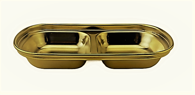 Titanium Sauce Plate 2 Div, 6-1/8"*3-1/16"