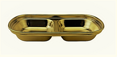 Titanium Sauce Plate 2 Div, 6-1/8"*3-1/16"