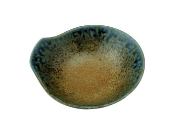 Porcelain Round Bowl, 4-3/4" Gold Brown