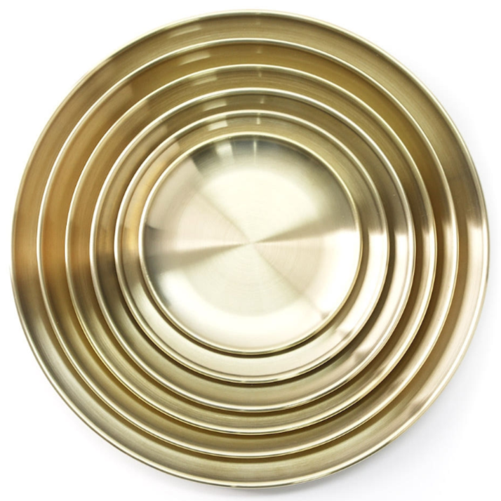 SSG-JQ-RP-10 gold-toned round plate — coordinating presentation
