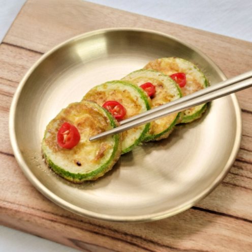 SSG-JQ-RP-10 gold-toned round plate — serving surface