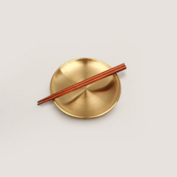 Titanium Gold Stainless Steel Round Plate, 6-5/8"