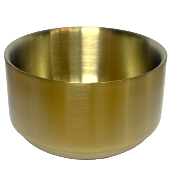 Gold-tone stainless steel dessert bowl, SSG-JQ-DB-9.