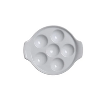 White Porcelain Six-Well Escargot Dish
