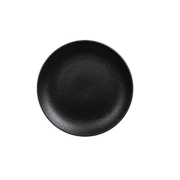 6.25" Black Porcelain Coupe Plate