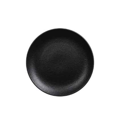 6.25" Black Porcelain Coupe Plate