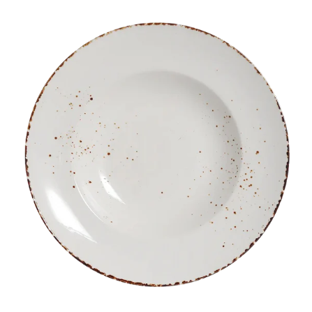 11-inch Splash Blanch wide-rim pasta bowl with recessed center