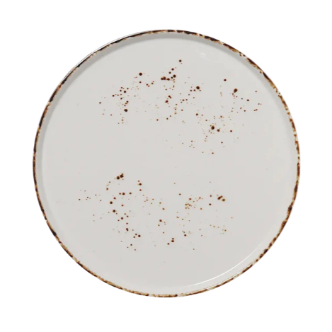 11-inch Splash Blanch round stackable ceramic plate